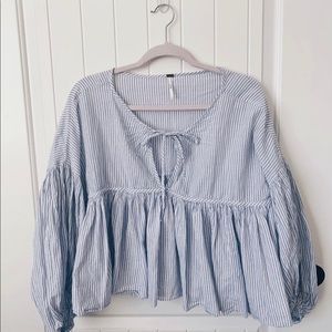 Free People puff sleeve top